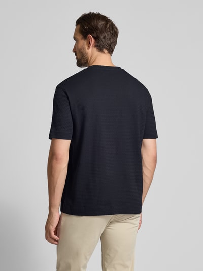 Emporio Armani T-Shirt mit Logo-Stitching und Rundhalsausschnitt Marine 5