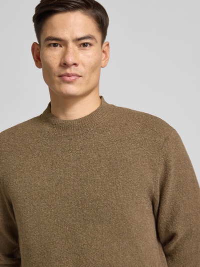 JACK & JONES Premium Strickpullover mit Polokragen Modell 'MAVERICK' Camel 3