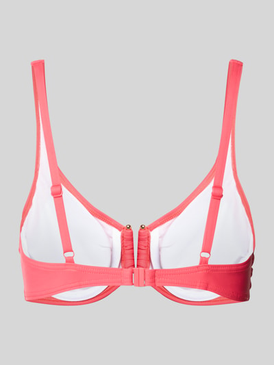 Produktfoto, Bikini-Oberteil mit verstellbaren Trägern Modell 'Simple' von LASCANA, rot-weiß, glatte Textur, körpernahe Passform, Stretch-Material