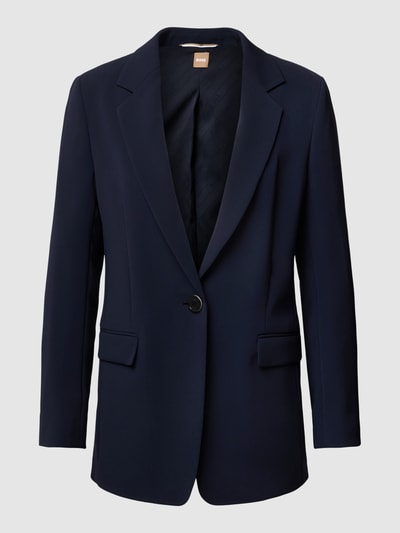 BOSS Black Women Blazer met reverskraag, model 'JOCALUA' Marineblauw - 2