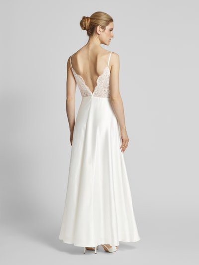 Luxuar Brautkleid mit Wasserfall-Ausschnitt Offwhite 5