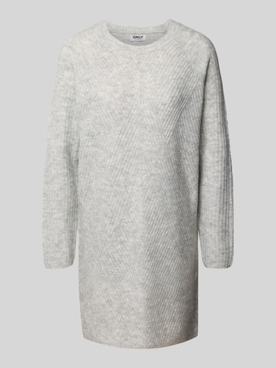 ONLY Strickkleid mit Rippstruktur Modell 'CAROL' Hellgrau 2