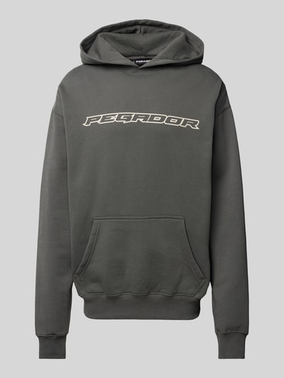 Pegador Oversized hoodie met labelprint, model 'ALDEN' Antraciet - 2