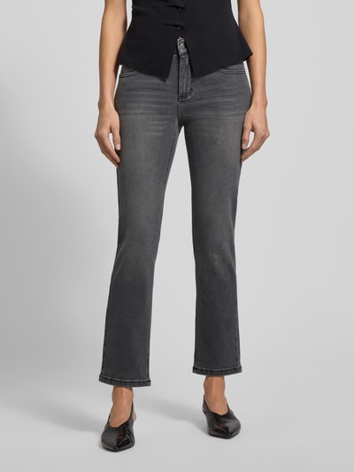 ANGELS Straight Fit Jeans aus Baumwoll-Mix Modell 'CICI' Anthrazit 4