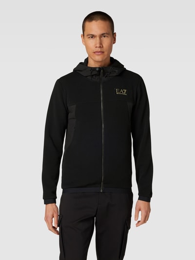 EA7 Emporio Armani Sweatjacke mit Label-Patch Black 4