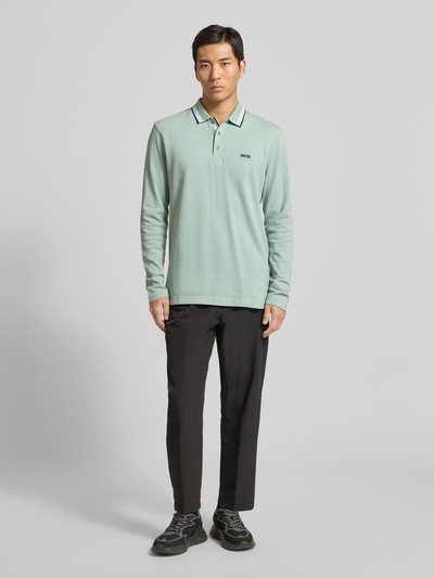 BOSS Green Regular fit poloshirt van puur katoen, model 'PLISY' Lindegroen - 1