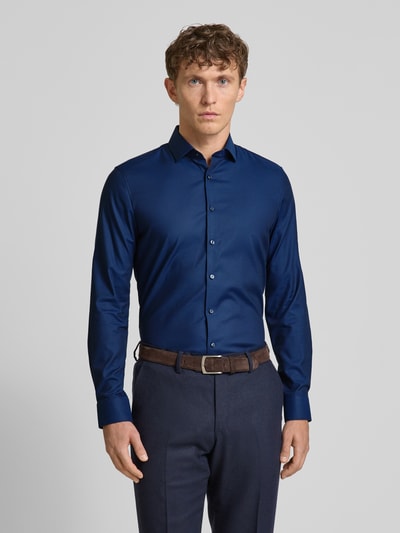 OLYMP No. Six Super Slim Fit Business-Hemd mit Kentkragen Marine 4