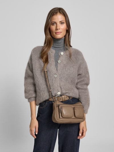 LIEBESKIND BERLIN Umhängetasche aus Leder mit Logo-Detail Modell 'Maia' Taupe 1