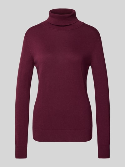 Tom Tailor Regular fit turtleneck van een mix van katoen en viscose Bordeaux - 2