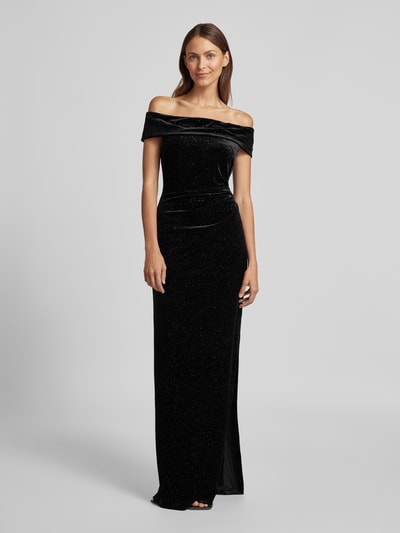 Christian Berg Cocktail Off-Shoulder-Kleid mit seitlicher Raffung Black 4