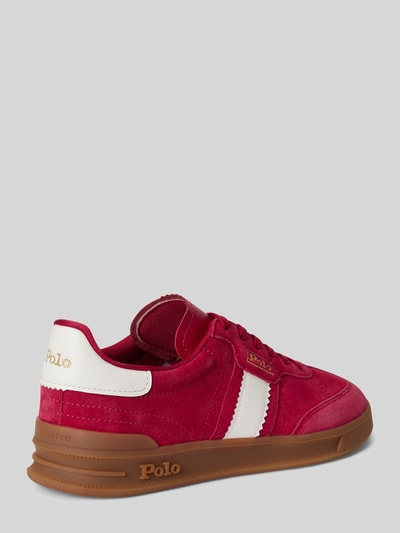 Polo Ralph Lauren Sneaker aus echtem Rindsleder Modell 'AERA' Rot 4