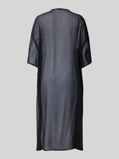 Pieces Narzutka plażowa o kroju oversized fit z półprzezroczystego materiału model ‘ATRUD’ Czarny 3