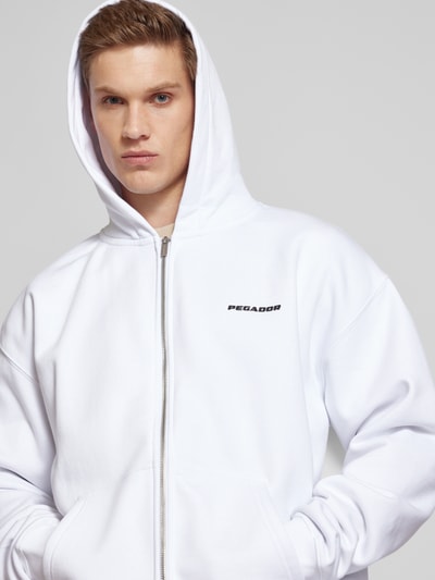 Pegador Bluza rozpinana o kroju oversized z nadrukiem z logo Biały 3