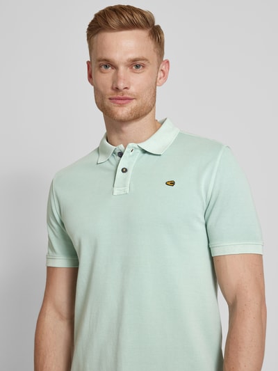 camel active Koszulka polo z wyhaftowanym logo Turkusowy 3