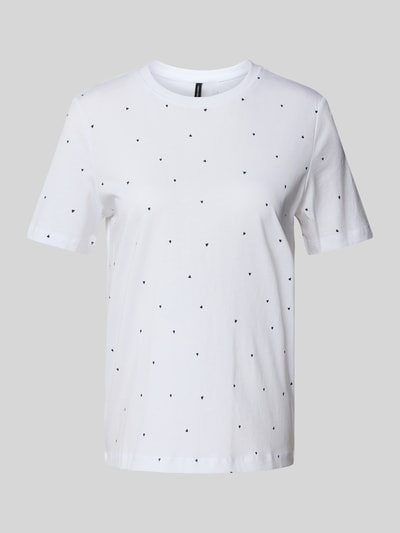 Vero Moda T-shirt o kroju regular fit z wyhaftowanym motywem model ‘PAULINA’ Biały 2