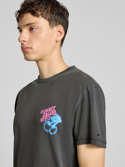 Tommy Jeans Regular Fit T-Shirt aus reiner Baumwolle Black 3