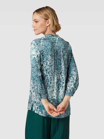 Esprit Collection Blouseshirt van viscose met all-over motief Smaragdgroen - 5