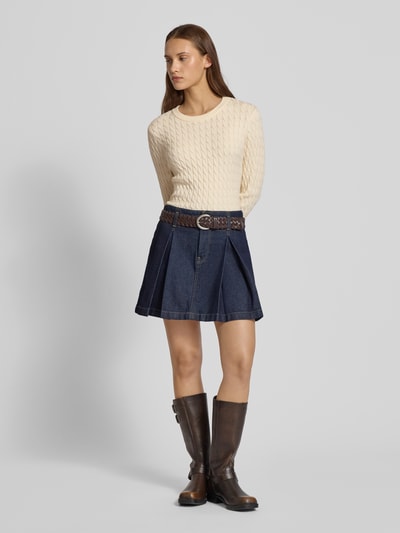 Pieces Regular fit gebreide pullover van viscosemix, model 'FIA' Zand - 1