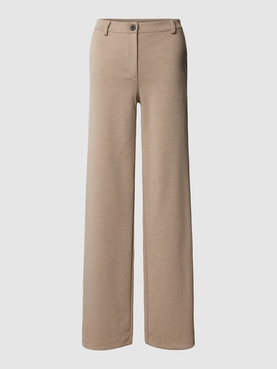 FREE/QUENT Spodnie materiałowe o kroju regular fit z kieszeniami z wypustką z tyłu model ‘Nanni’ Szarobrązowy melanż 2