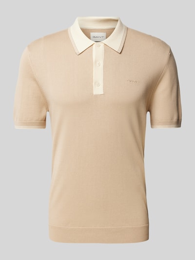 Gant Slim Fit Poloshirt mit Label-Stitching Beige 2