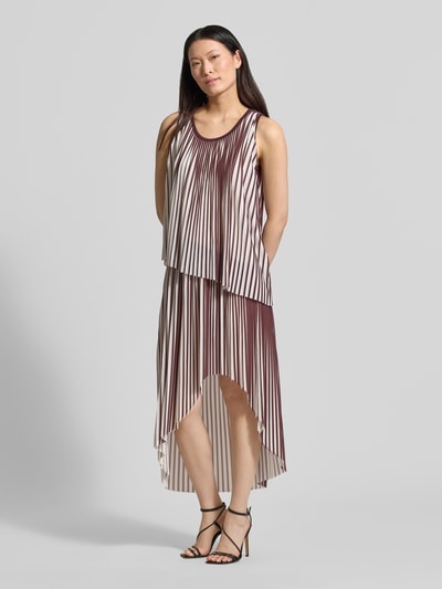 BOSS A-Linien Kleid mit Allover-Muster Modell 'ETARBI' Schoko 1