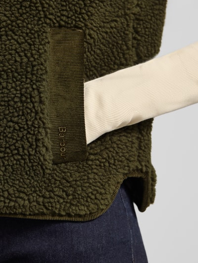 Barbour Regular fit outdoor-bodywarmer met teddybont, model 'LUCIANA' Olijfgroen - 3