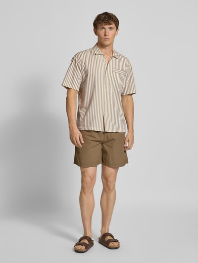 JAKE*S STUDIO MEN Regular Fit Freizeithemd mit Kentkragen und Brusttasche Mittelbraun 1