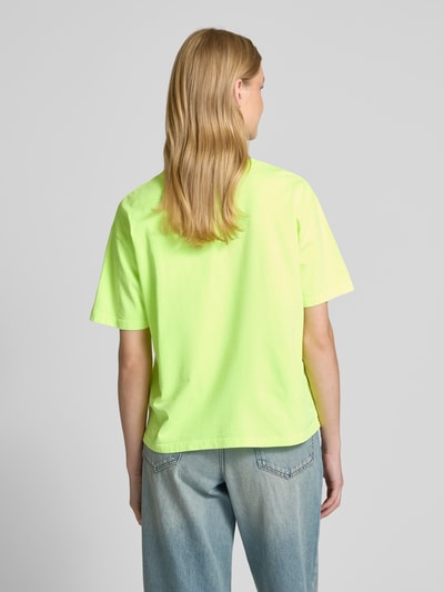 American Vintage Loose Fit T-Shirt aus reiner Baumwolle Modell 'FIZVALLEY' Neon Gelb 5