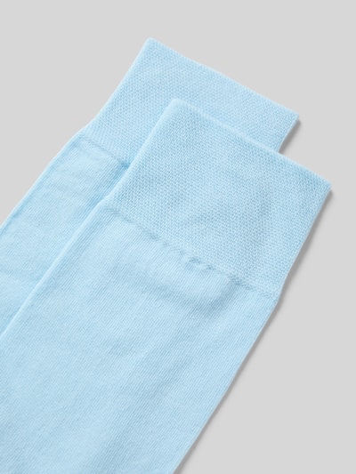Produktfoto, Socken mit geripptem Abschluss im 2er-Pack von Christian Berg Men, jasnoniebieski, mieszanka bawełny, z dodatkiem streczu, dopasowany krój, prążkowane wykończenie, nadruk z logo.