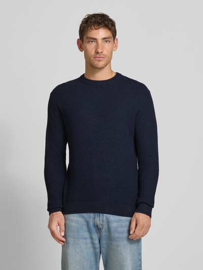 Jack & Jones Premium Strickpullover mit Rundhalsausschnitt Modell 'REAGAN' Marine 4