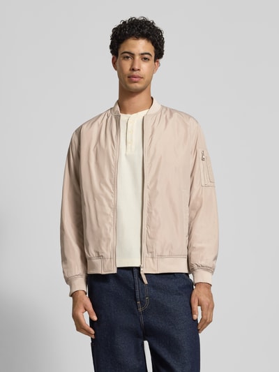 ONLY & SONS Regular Fit Blouson mit College-Kragen Modell 'JOSHUA' Beige 4