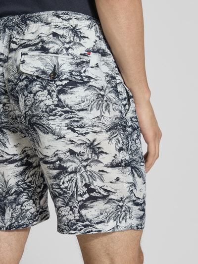 Tommy Hilfiger Regular Fit Bermudas aus reinem Leinen Modell 'MERCER' Marine 3