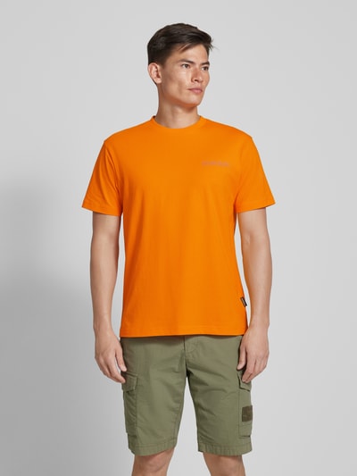 Napapijri Oversized T-shirt met labelprint Oranje - 4