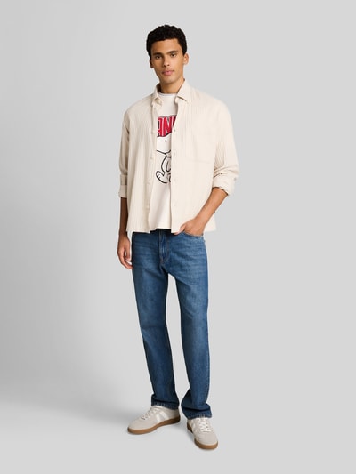 Tom Tailor Denim relaxed fit t-shirt met peanuts motiefprint Offwhite - 1