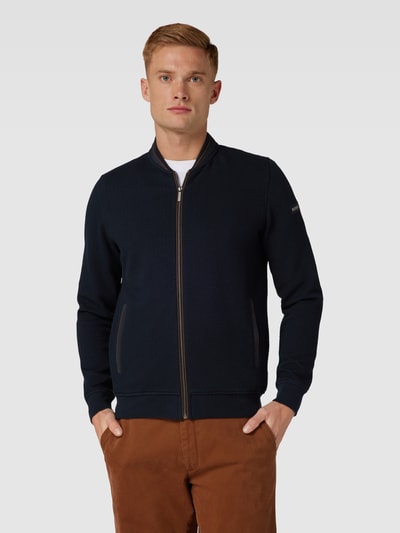 bugatti Sweatjacke mit Strukturmuster Marine 4