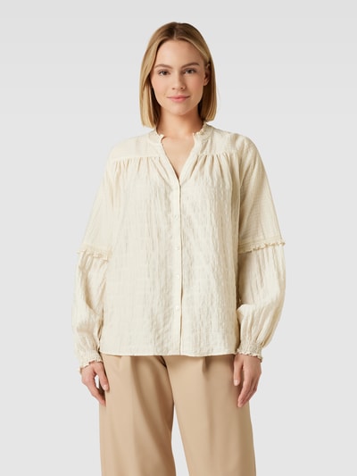 MOS MOSH Bluse mit Streifenmuster Modell 'BENEDETTA' Sand 4