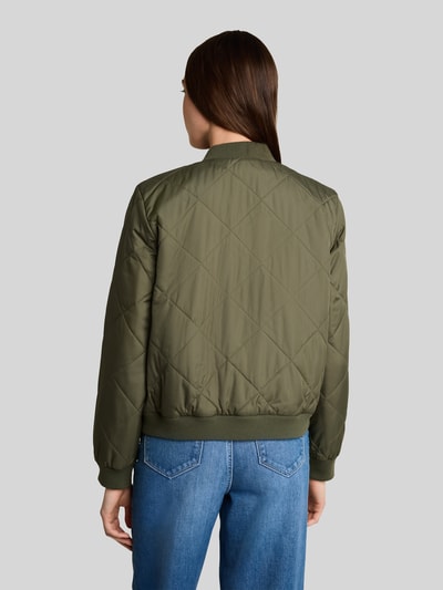 Tom Tailor Denim Regular Fit Bomberjacke mit Rippbündchen Oliv 5