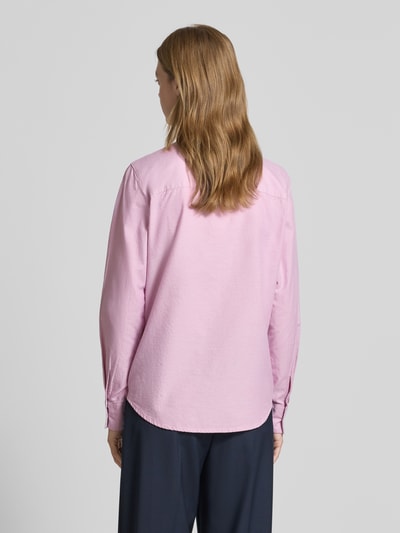 Fynch-Hatton Regular fit overhemdblouse met logostitching Rosé - 5