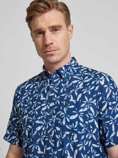 Lerros Slim fit vrijetijdsoverhemd met all-over print Donkerblauw - 3