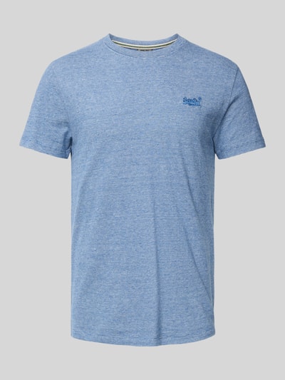 Superdry T-shirt met labelstitching Oceaanblauw - 1