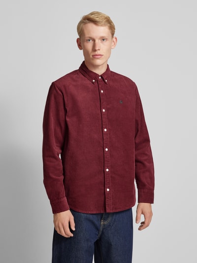 Carhartt Work In Progress Regular Fit Freizeithemd mit Button-Down-Kragen Modell 'MADISON' Bordeaux 4