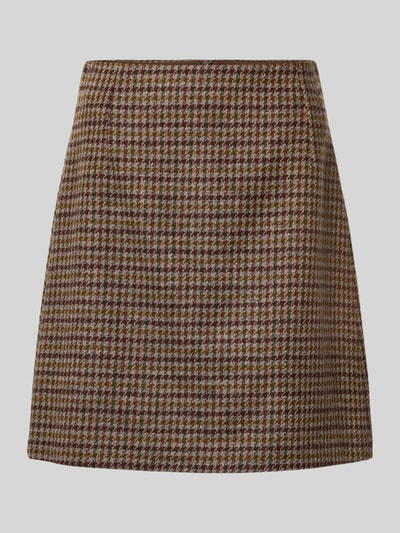 Weekend Max Mara Lekko rozkloszowana mini spódnica z mieszanki wełny model 'VATA' Camel 2