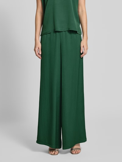 Drykorn Broek met wijde pijpen en elastische band, model 'CEILING' Donkergroen - 4