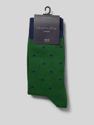 Christian Berg Men Socken mit Label-Detail Gruen 3