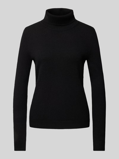 Christian Berg Woman Rollkragenpullover mit gerippten Abschlüssen Black 2