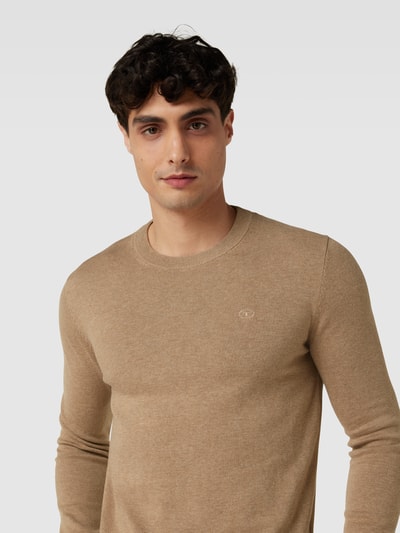 Tom Tailor Strickpullover mit Rundhalsausschnitt Beige 3