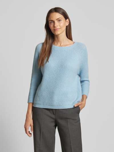 Weekend Max Mara Strickpullover mit Rundhalsausschnitt Modell 'XENO' Hellblau 4