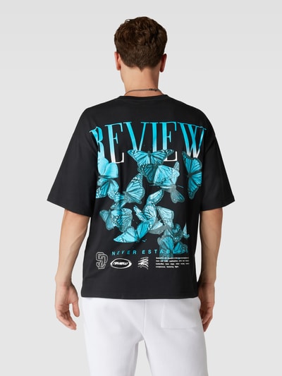 REVIEW T-Shirt mit Logo-Print Black 5