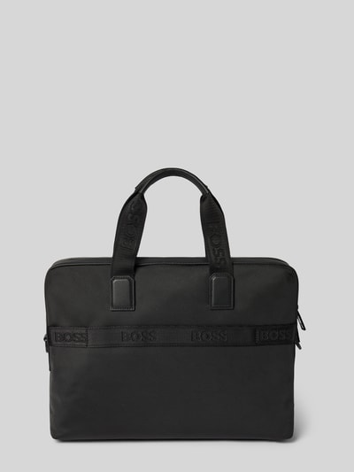 BOSS Laptoptas met structuurmotief, model 'RAY_N_DOC CASE' Zwart - 4