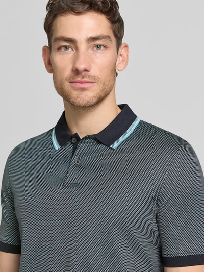 bugatti Regular Fit Poloshirt mit Polokragen und kurzer Knopfleiste Aqua 3